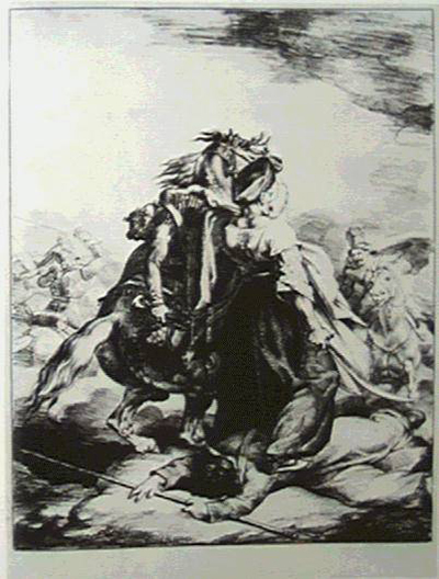 Mameluke Defending Wounded Trumpete Theodore Gericault